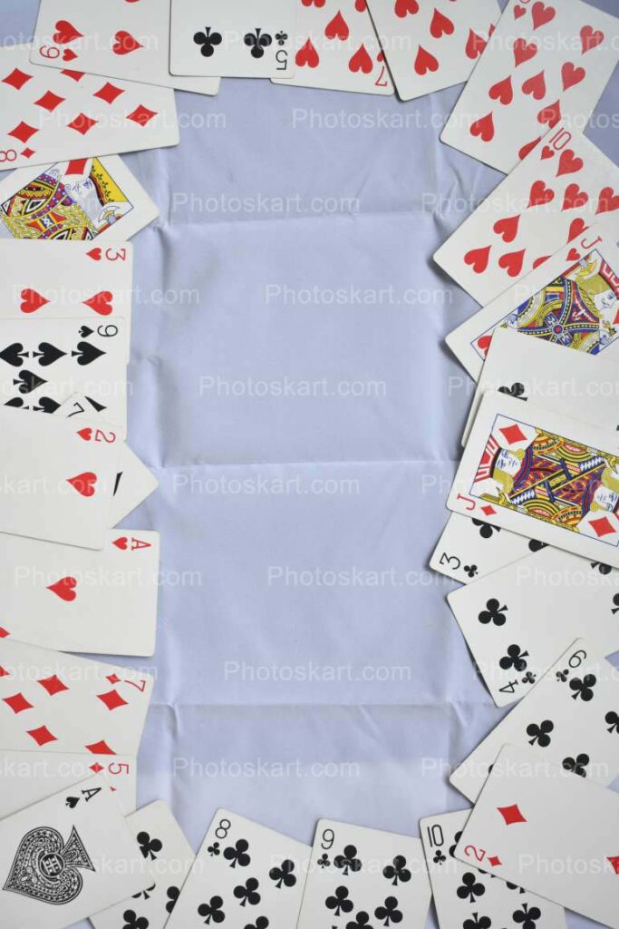 Play Card Frame With White Background Image