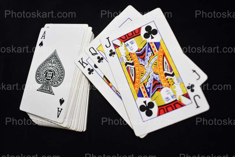 Play Card With Black Background Royalty Free Stock Image