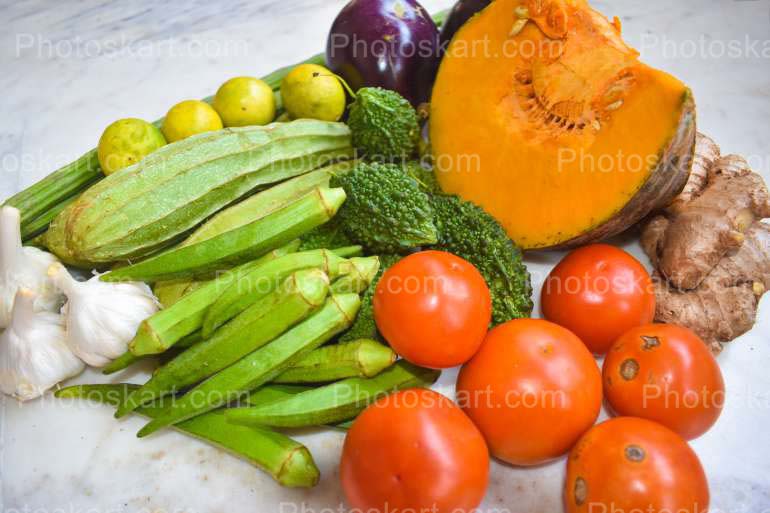 Stock Image Of Mix Fresh Vegetable