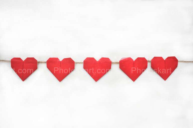 Little Paper Heart Hanging Royalty Free Stock Image
