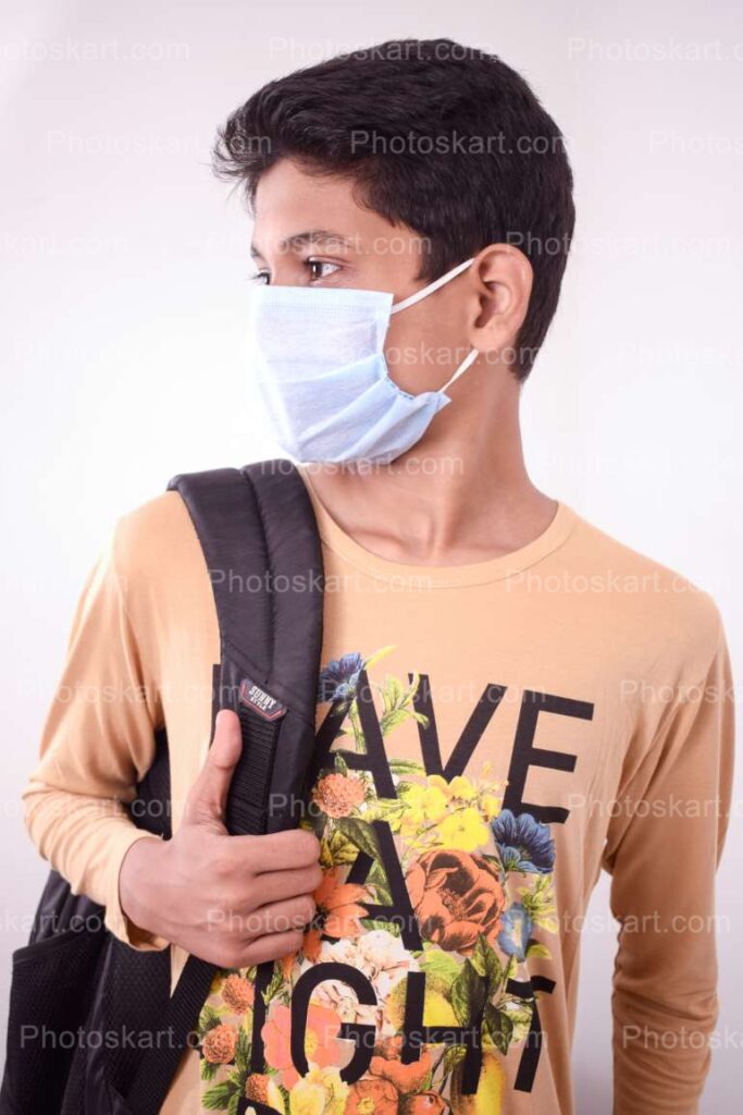 Stock Image Of Indian Boy With Mask