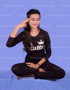 a-girl-making-gun-hand-gesture-pointing-at-his-head-stock-image