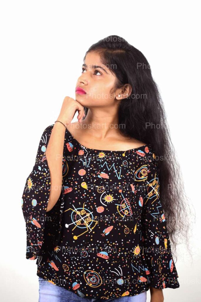 A Girl Thinking About Something Stock Image