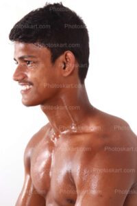 an indian boy posing figure stock image