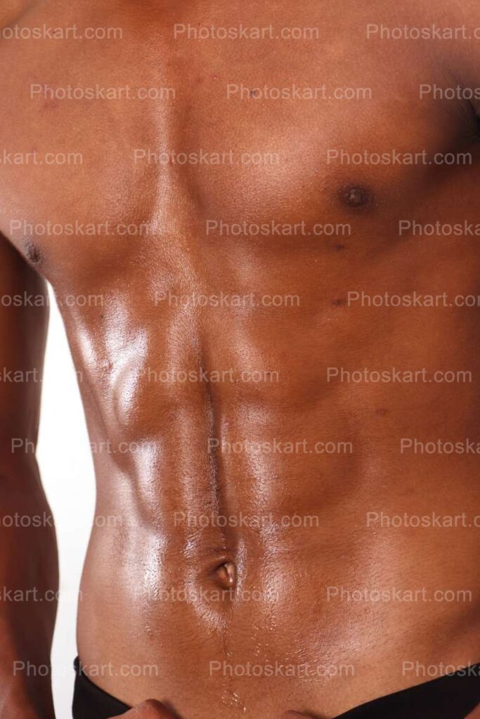 An Indian Boy Showing Six Pack Abs Stock Image