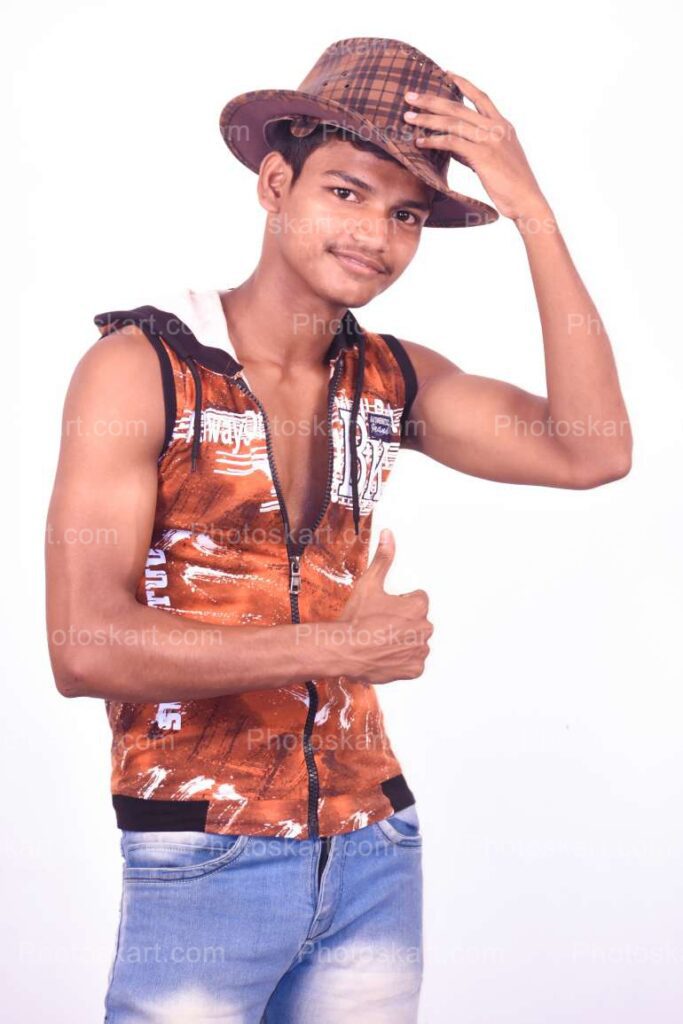 An Indian Fitness Model With Cowboy Hat