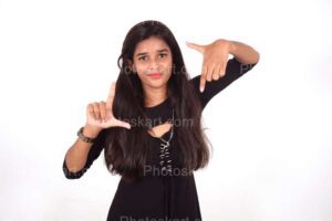an-indian-bengali-girl-making-frame-with-finger