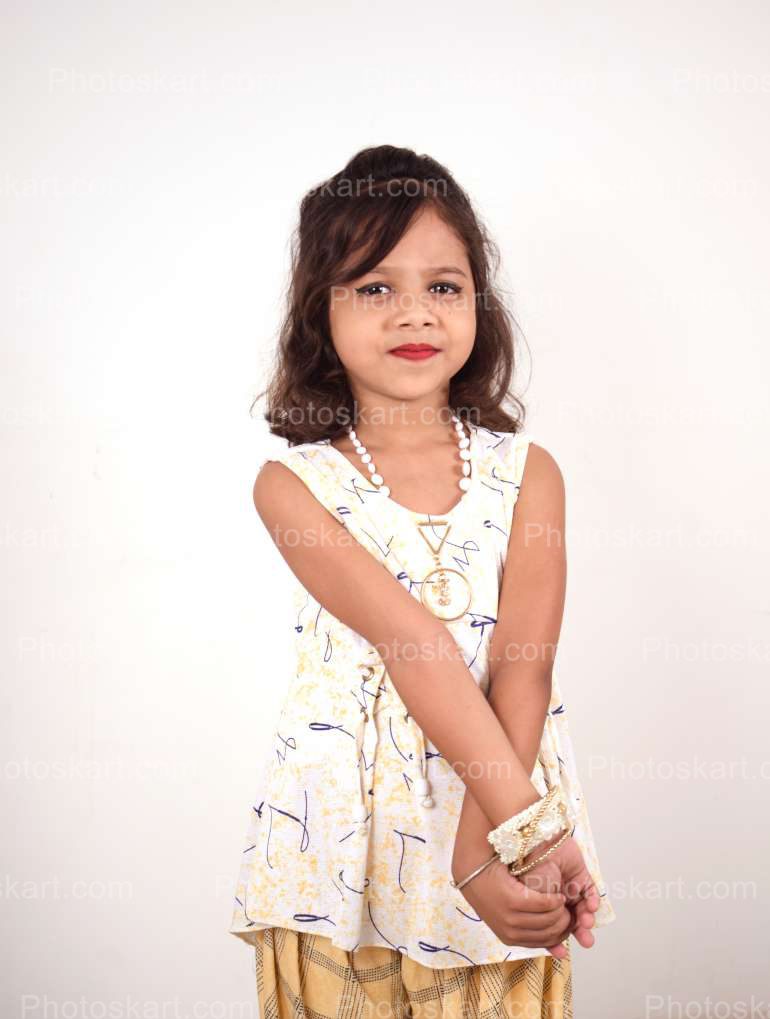 Cute Indian Little Girl Portrait Stock Image