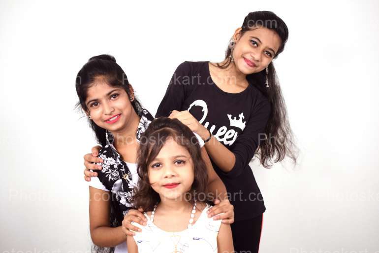 Group Picture Of Three Indian Girl