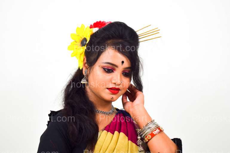High Resolution Image Of Indian Santhali Tribe Girl
