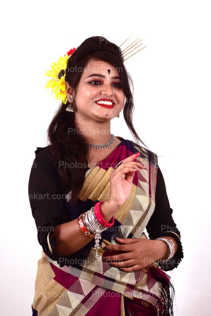 Portrait Of A Beautiful Indian Santhai Tribe Village Girl Royalty Free