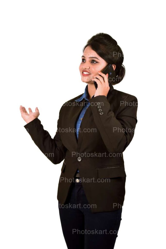 A Working Women Talking On Phone And Smiling Images