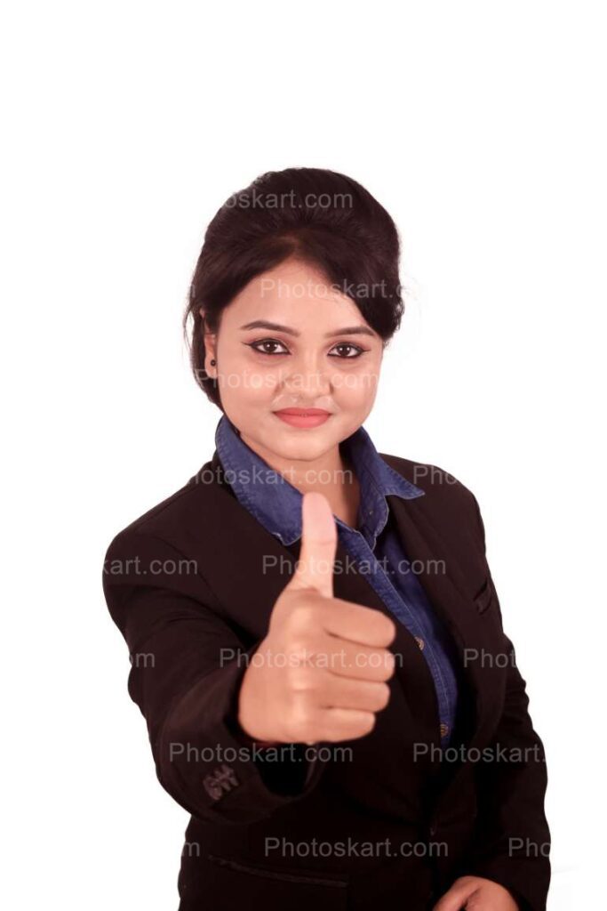 An Indian Corporate Woman Showing Thumbs Up Images