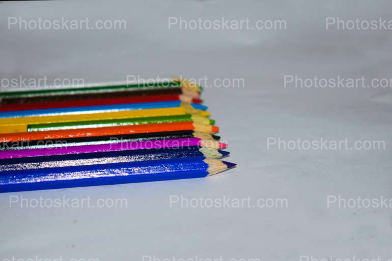 Color Pencils With White Background Royalty Free Stock Image