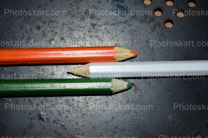 indian flag color using color pencils stock image