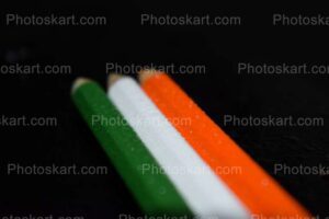indian flag using multicolor pencils royalty free stock image