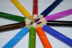 pencils art using multicolor pencils stock image