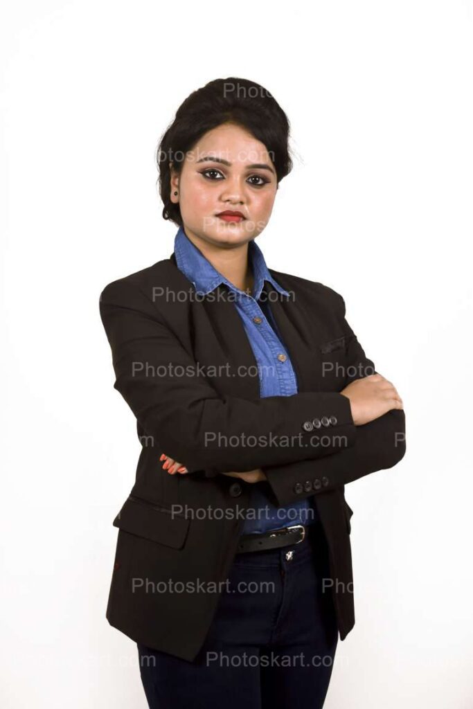 Portrait Of Confident Corporate Women Folded Hands Images