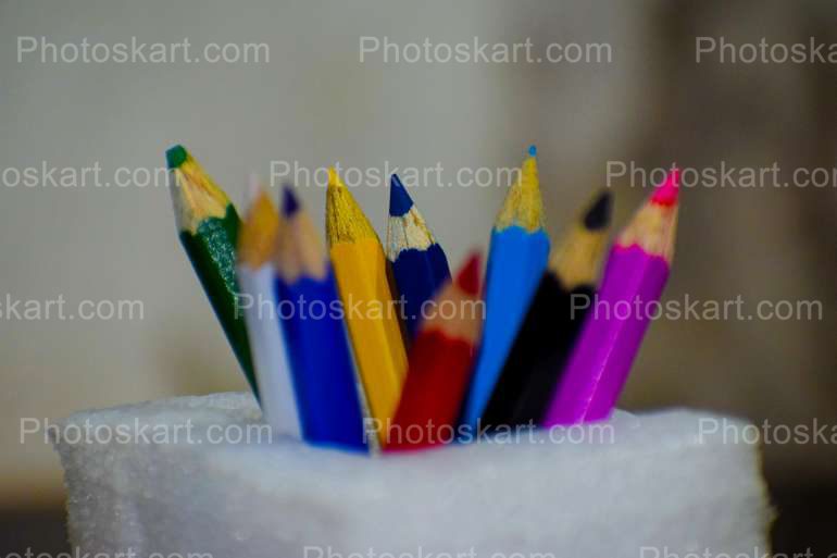 Set Of Colored Pencils Stock Image