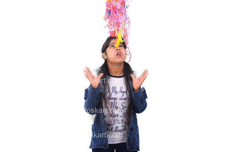 Shocked Girl With Her Birthday Celebration Stock Photography
