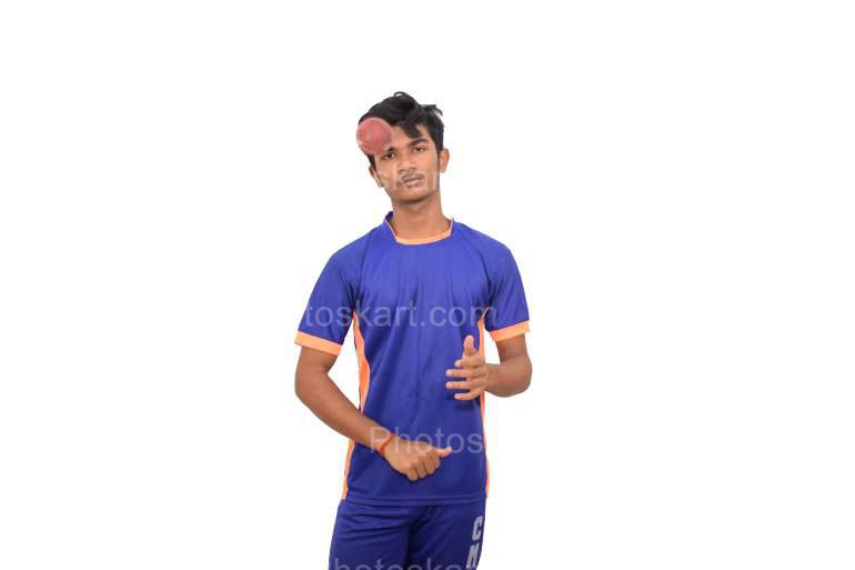 Cricket Bowler Standing High Quality Stock Image