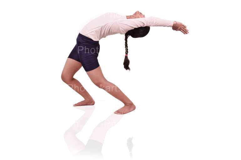 Young Indian Girl Doing Yoga Poses Stock Images
