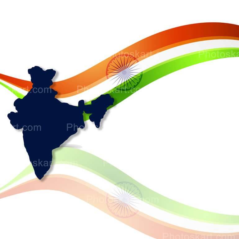 Free Independence Day Background With Indian Map Stock Image