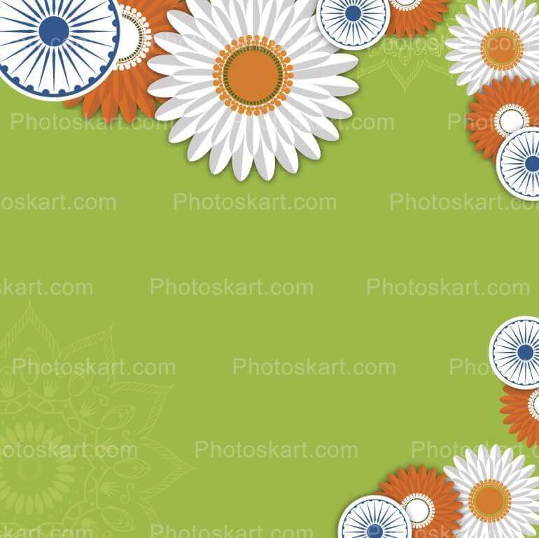 Background For Independence Day With Flower