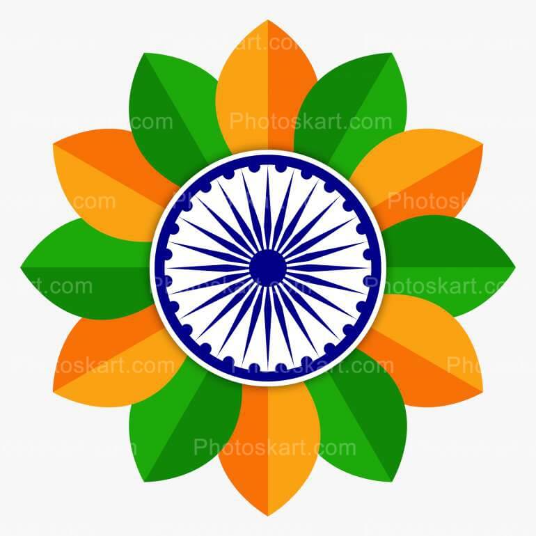 Independence Day Flower Vector And Photo