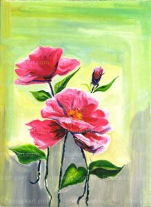 beautiful-red-flower-watercolour-painting-images