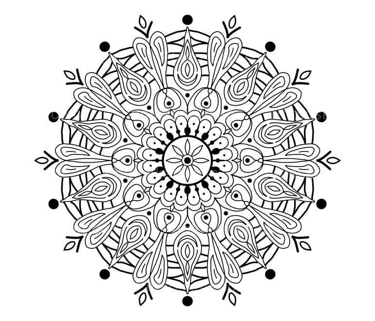 Circular Pattern In Form Of Mandala Stock Images