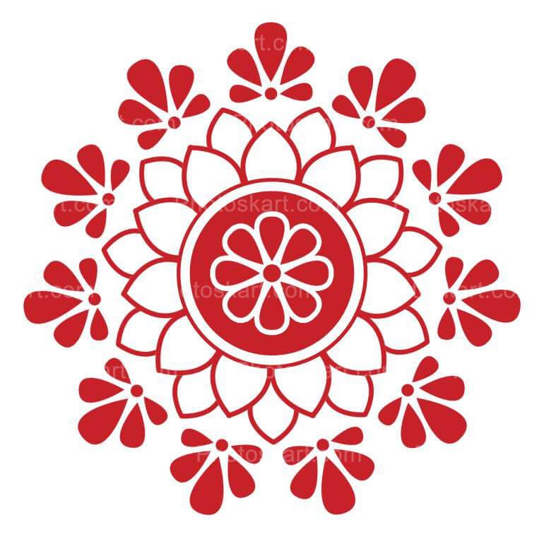Floral Red Mandala Art Royalty Free Stock Photos