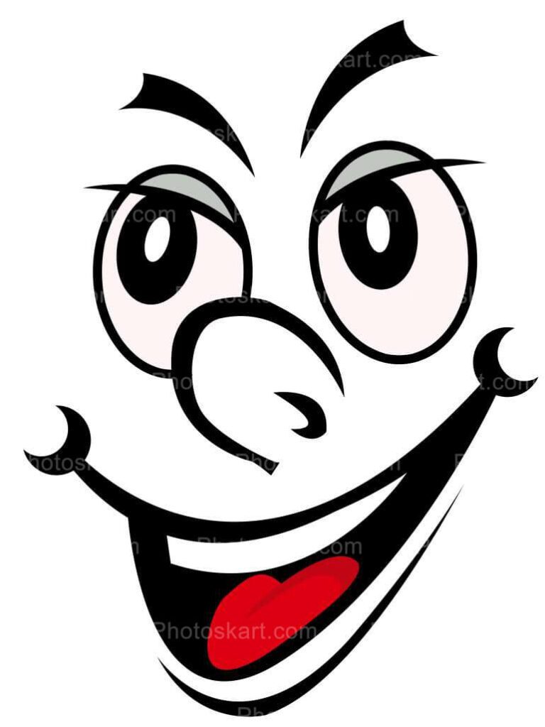 Funny Laughing Vector Face Free Stock Images