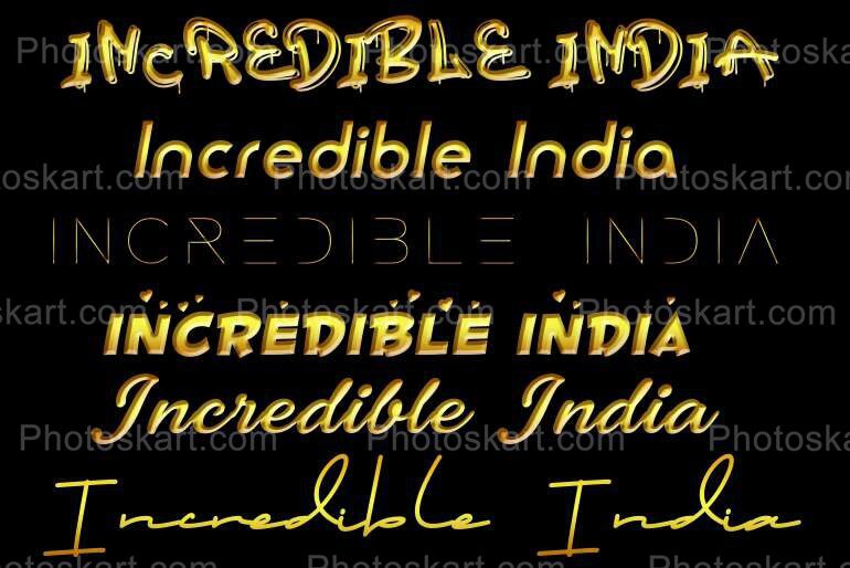 Incredible India Different Font Free Stock Image