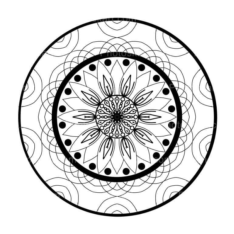 Ornate Circular Mandala Design Free Stock Photo