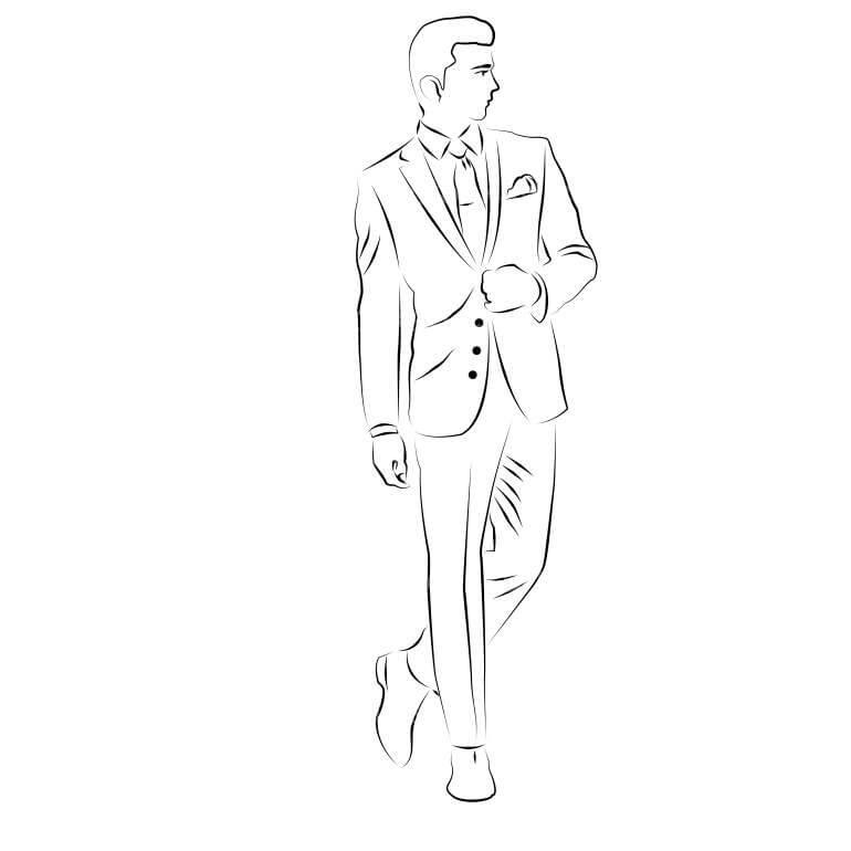 Standing Men Outline Vector Free Stock Images