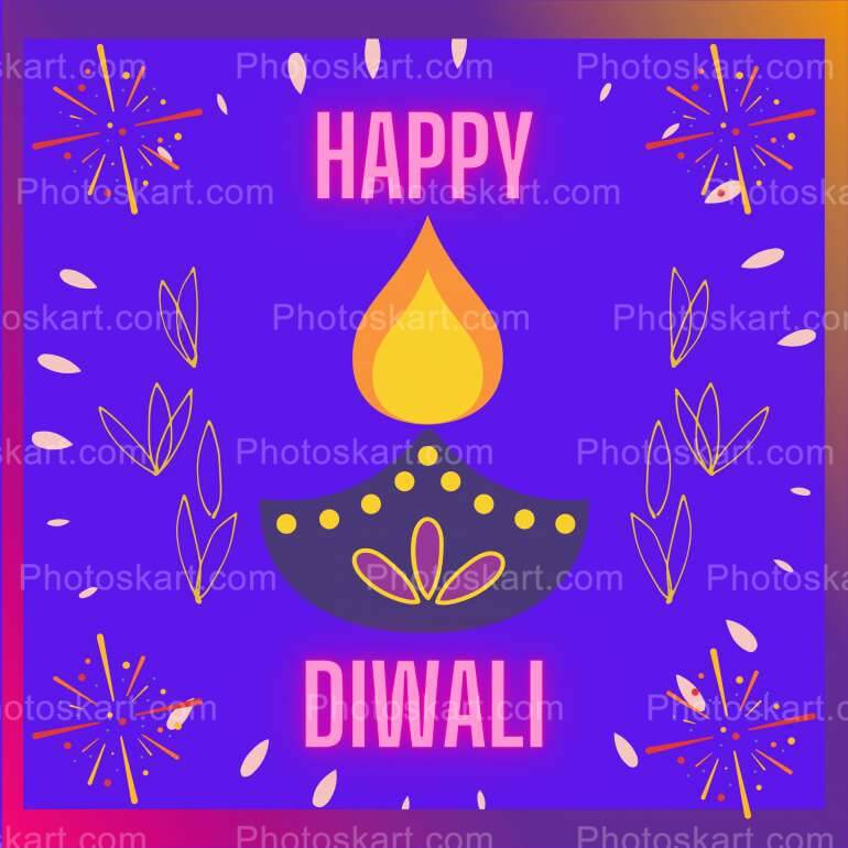 Background With A Diya On Happy Diwali Vector