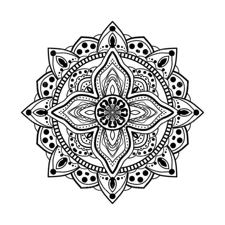 black mandala on white background free image | Photoskart