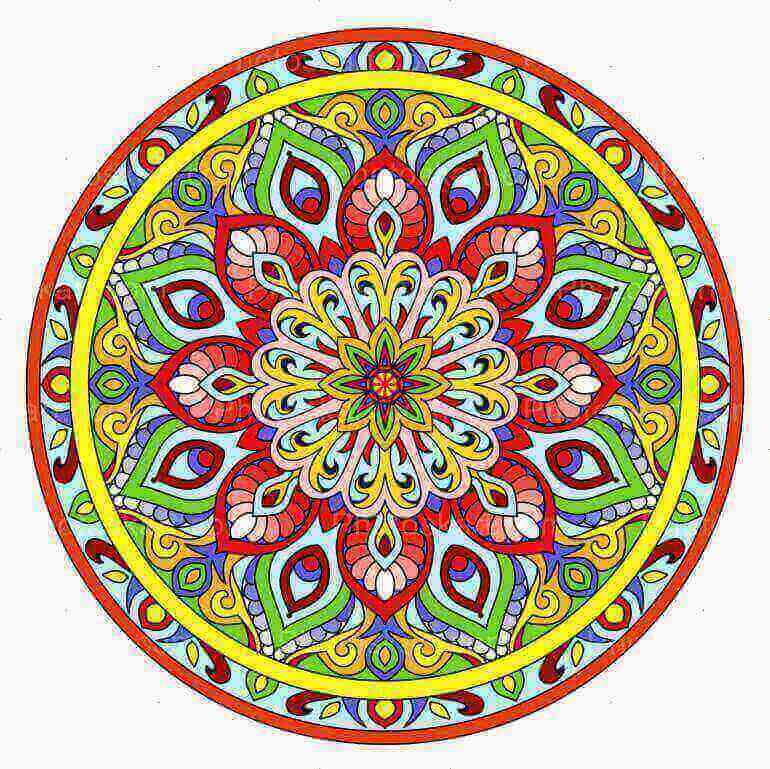 Creative Round Colourful Mandala Vector Art