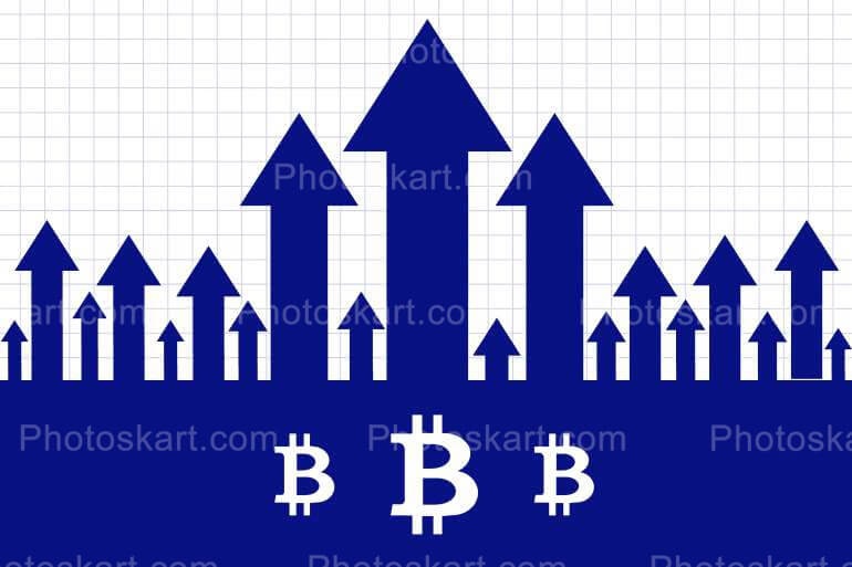 Currency Growth Of Bitcoin Free Vector Image