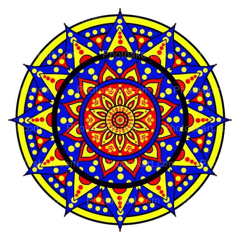 Illustration Of Colourful Mandala Design Photos
