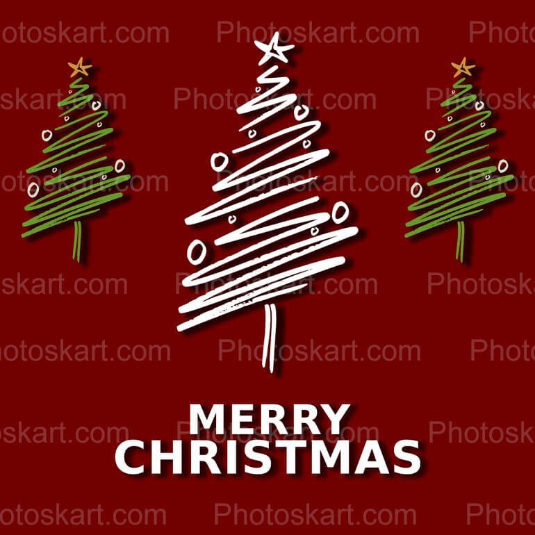 Christmas Tree Outline Colorful Vector