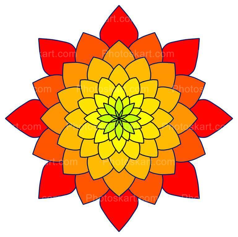 Flower Type Mandala Stock Images