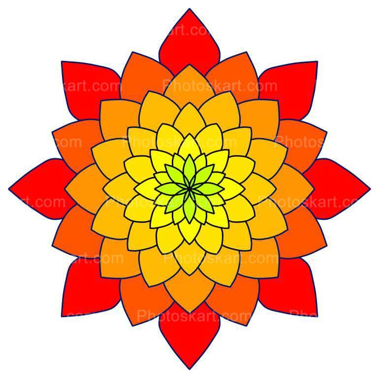 Flower Type Mandala Stock Images