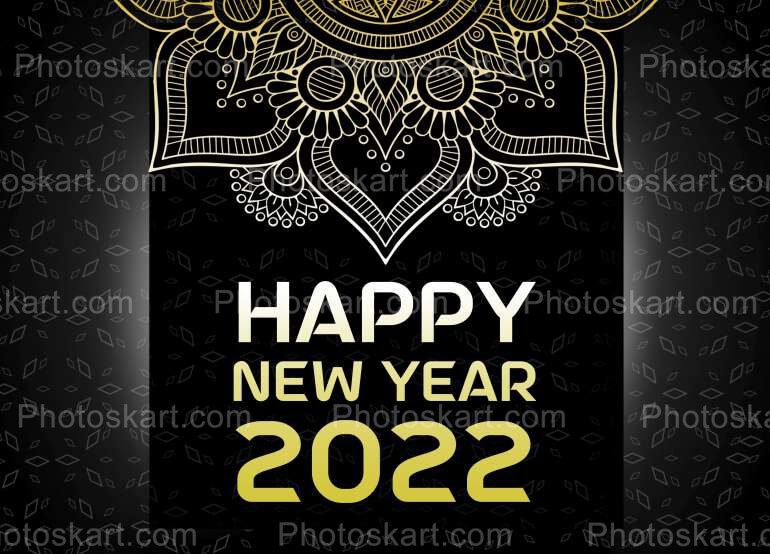 Happy New Year 2022 With Mandala