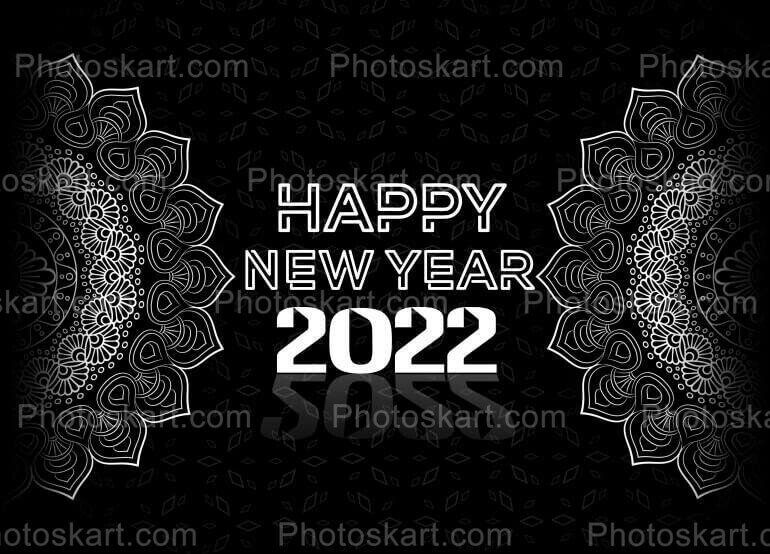Happy New Year Wishing With Mandala