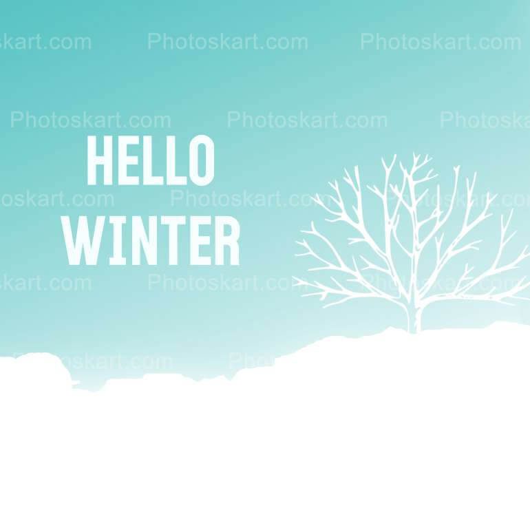 Hello Winter Free Vector Stock Image