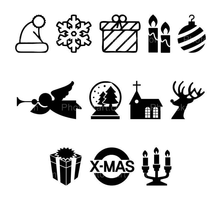 Xmas Decorations Vector Royalty Free Image