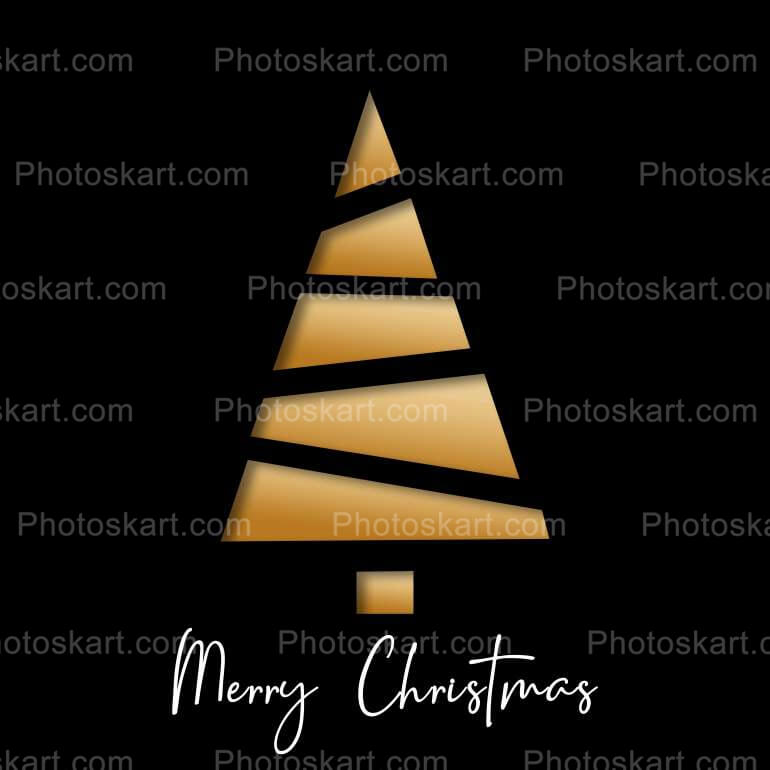 Black Background With X Mas Tree Vector Image