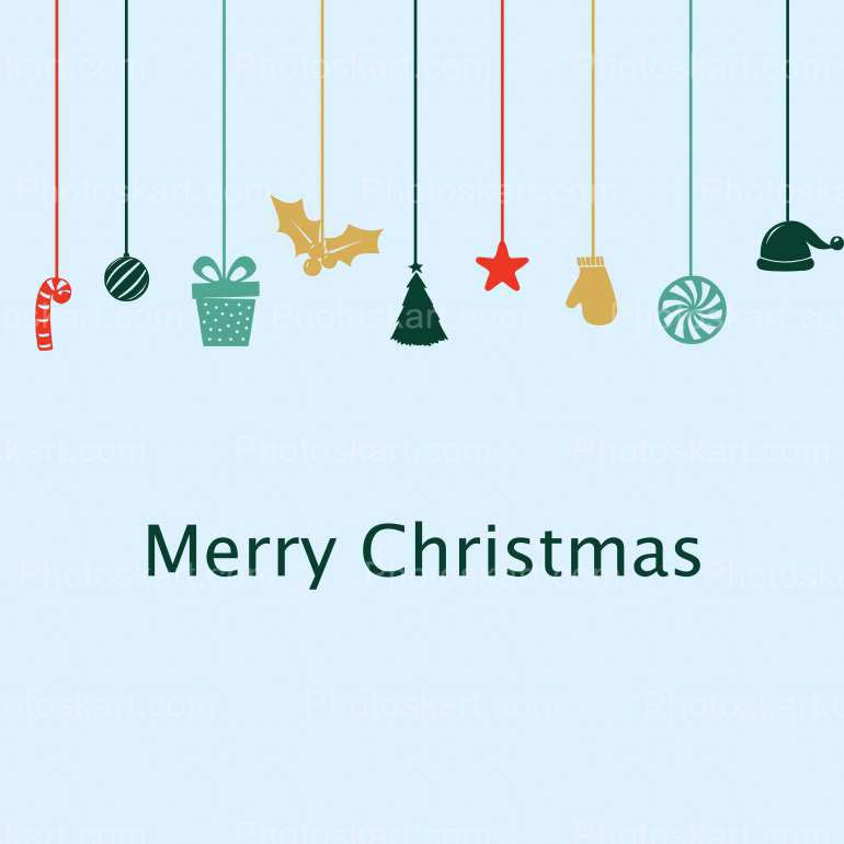 Christmas Hanging Ornaments Free Vector Image